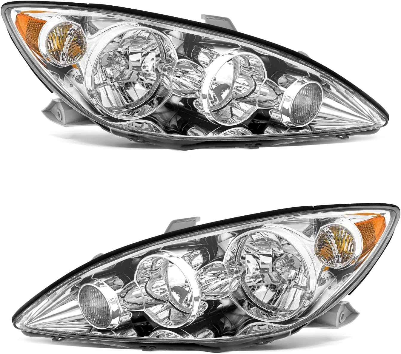 Headlights Assembly for Toyota Camry 2005-2006 with Chrome Housing