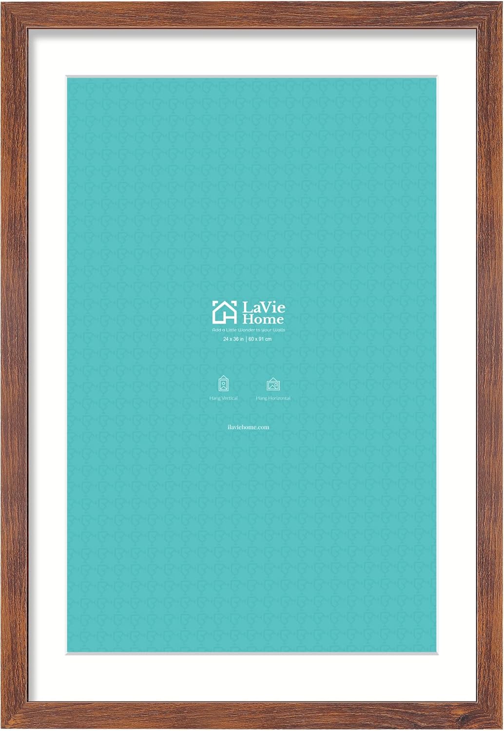 24x36 Brown Picture Frame for Posters and Photos Display