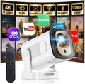 Mini Projector 1080P with WiFi 6 and Bluetooth 5.4 - Portable 4K