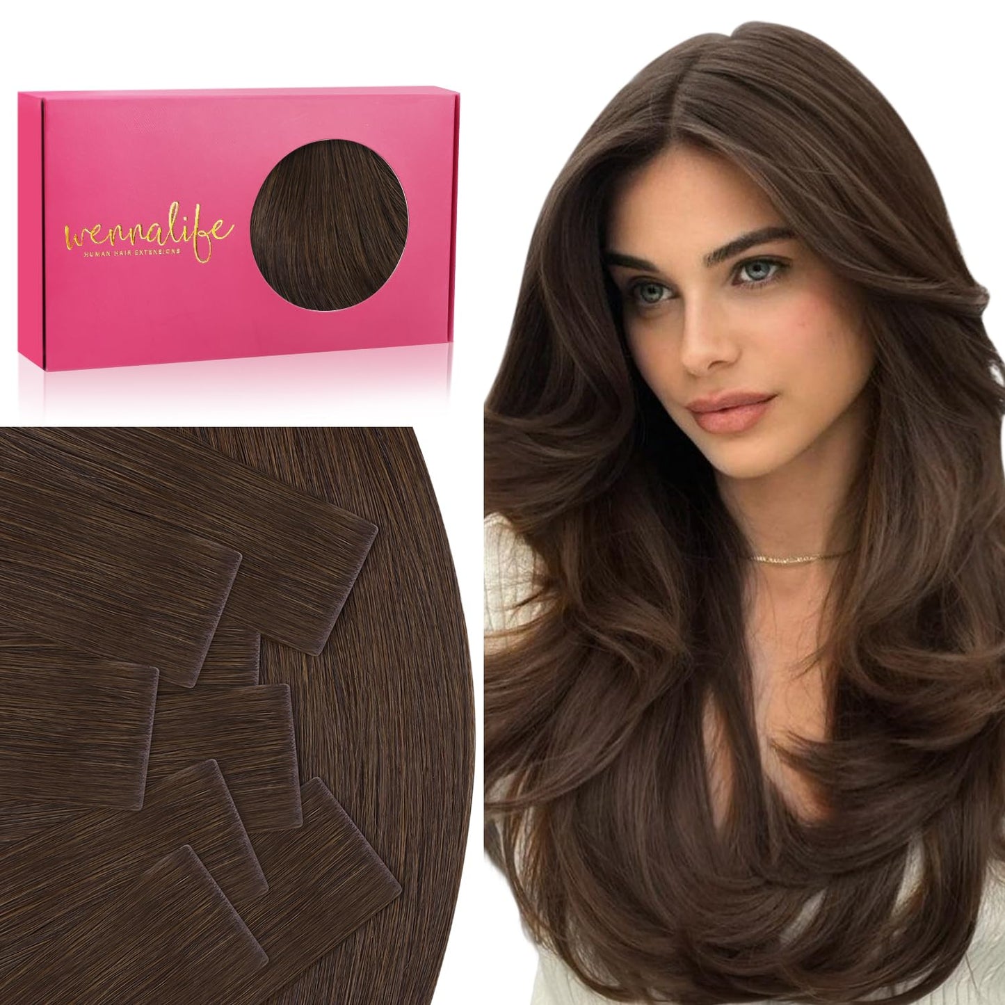 WENNALIFE Invisi Edge Tape in Hair Extensions for Natural Look