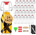 Ruckae 4oz Swing Top Glass Bottles 24 Pack - Airtight Small Flip Top