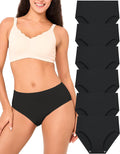 BAMBOO COOL Women's No Show High Waist Briefs 6 Pack