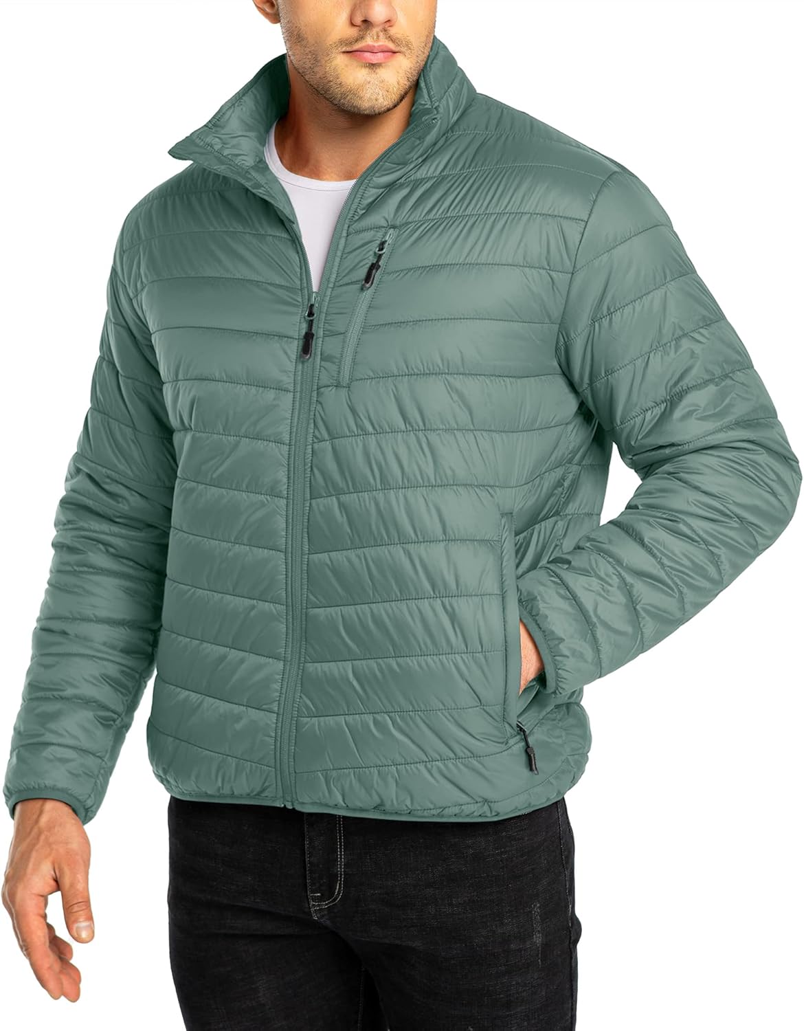 33,000ft Men's Puffer Jacket - Lightweight Packable Winter Coat