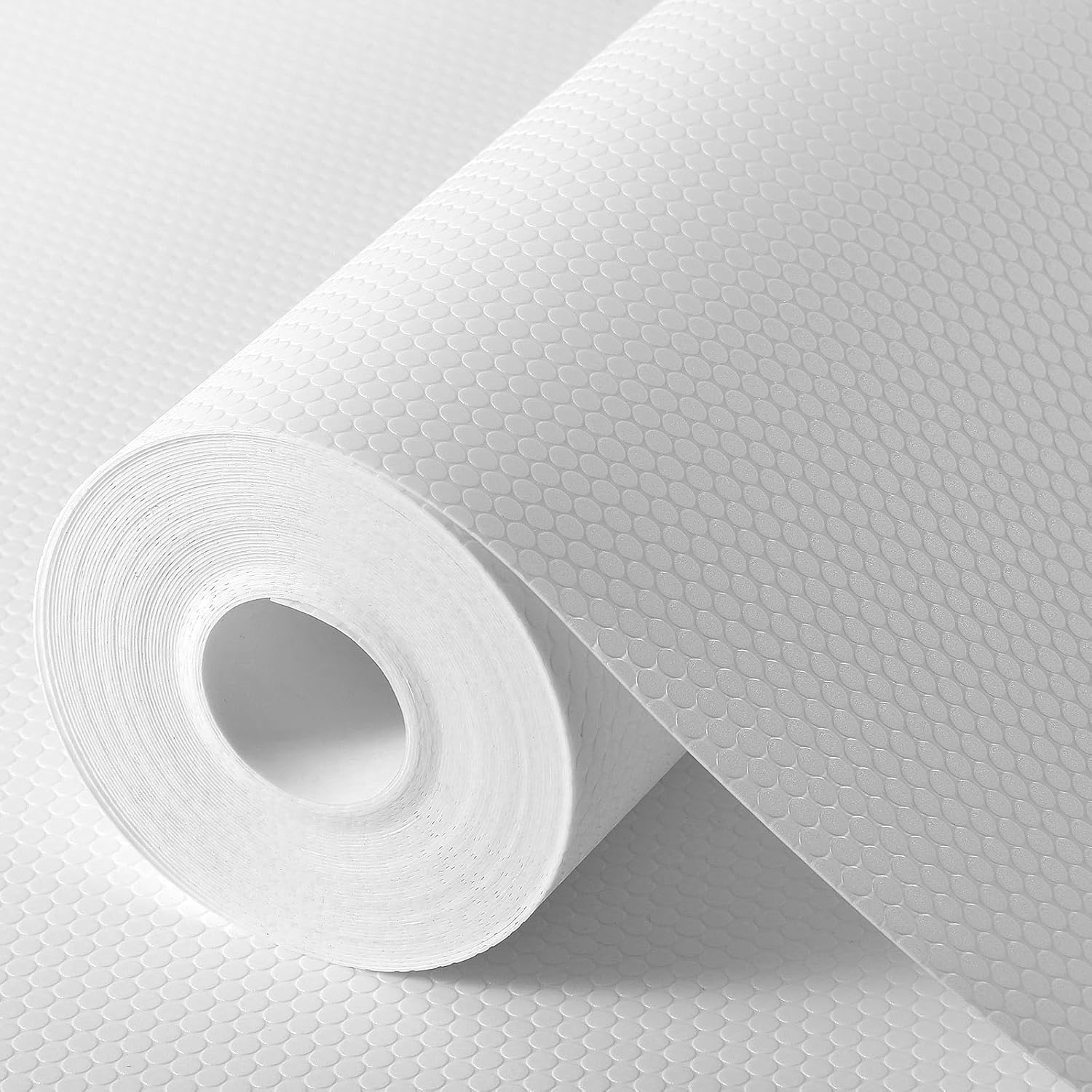 Non Adhesive White Shelf Liners for Kitchen Cabinets and More