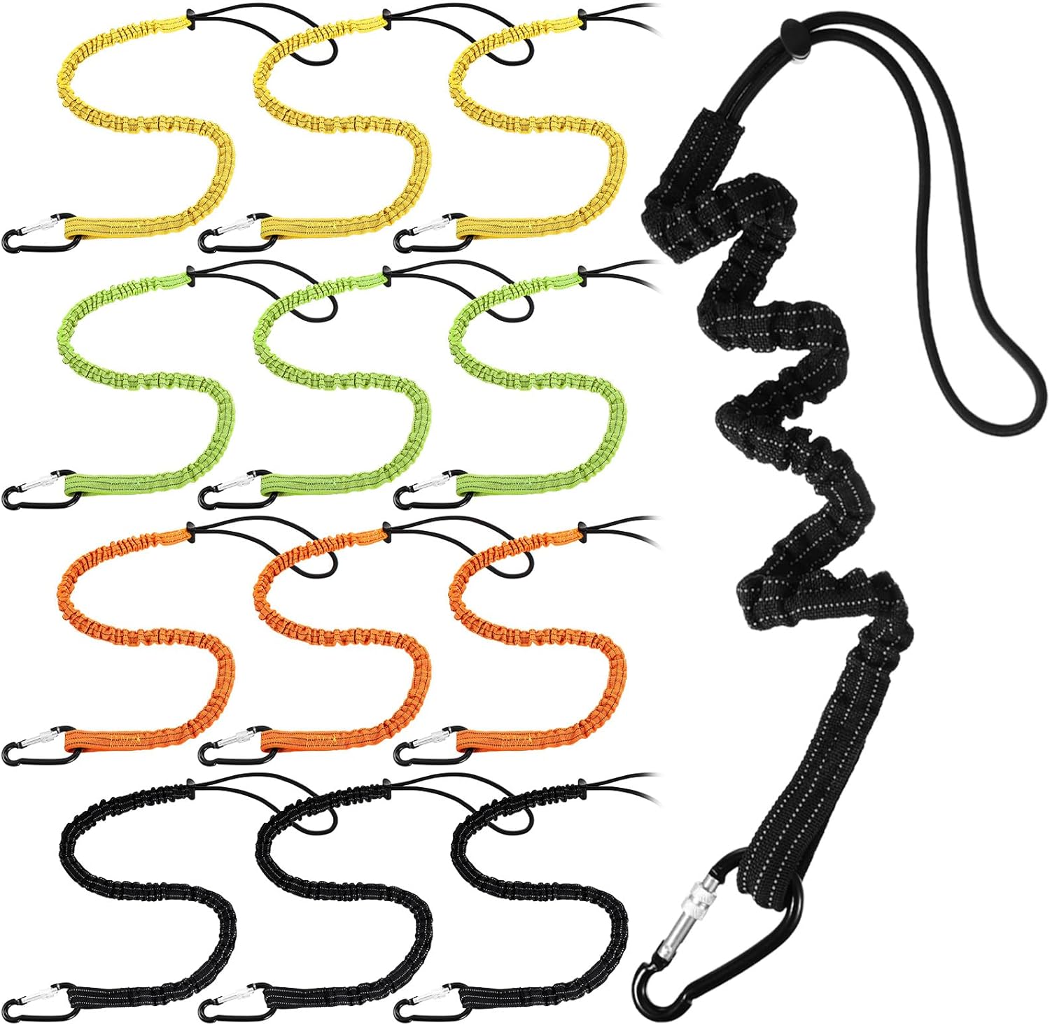 12 Pack Tool Lanyard with Adjustable Loop and Metal Buckle