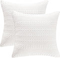 PHF 100% Cotton Waffle Weave Euro Sham Covers 26 in x 26 in - Soft