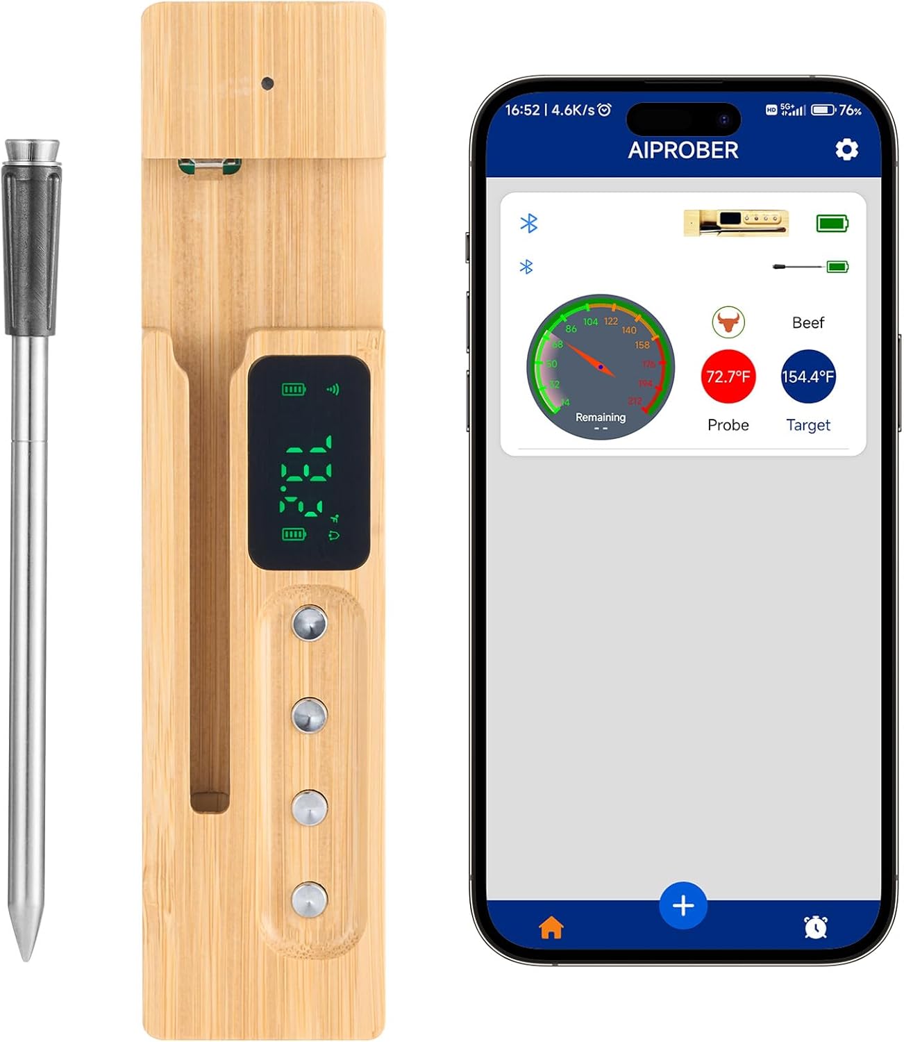 VEVOR Wireless Bluetooth Meat Thermometer