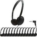 10 Pack Bulk Headphones for Kids - Classroom On-Ear Set