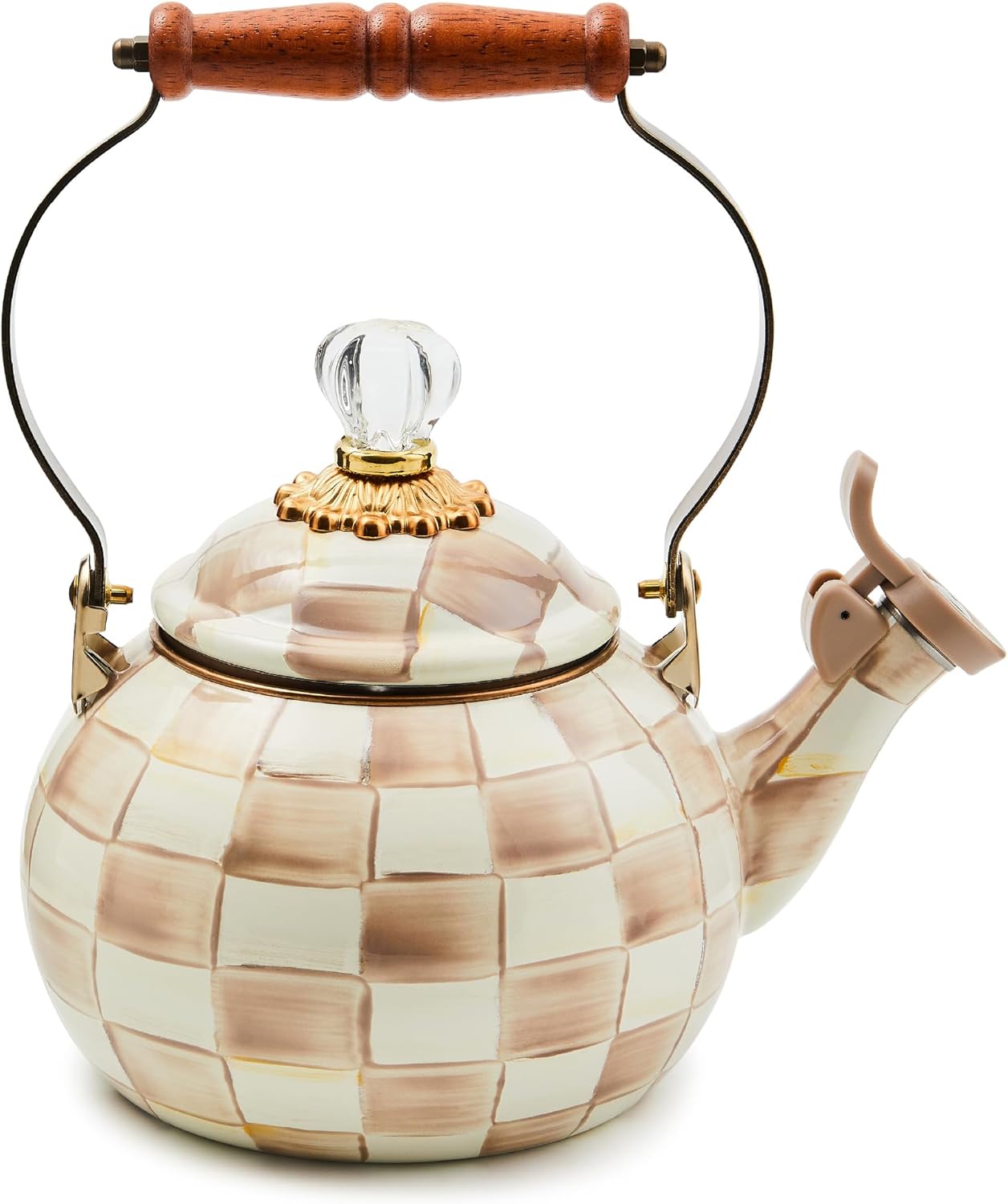 MACKENZIE-CHILDS Enamel Whistling Tea Kettle for Stovetop