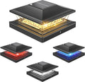 Solar Post Cap Lights 4 Pack 6x6 - RGB, Warm & Cool White