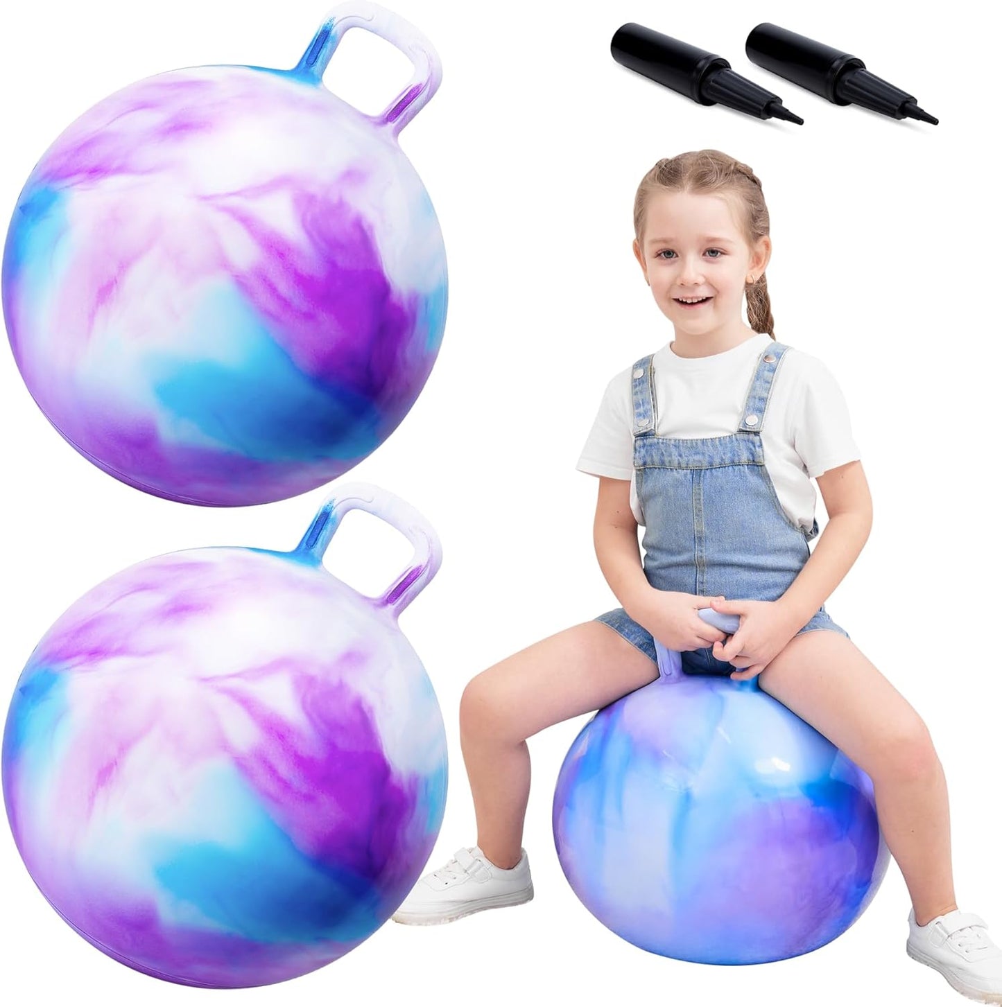 ZOOJOY Hopper Ball 2 Pack for Kids - Fun Indoor Outdoor Play