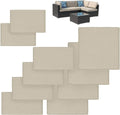 Patio Cushion Covers Replacement 10Pcs Set - Splashproof UV-Resistant