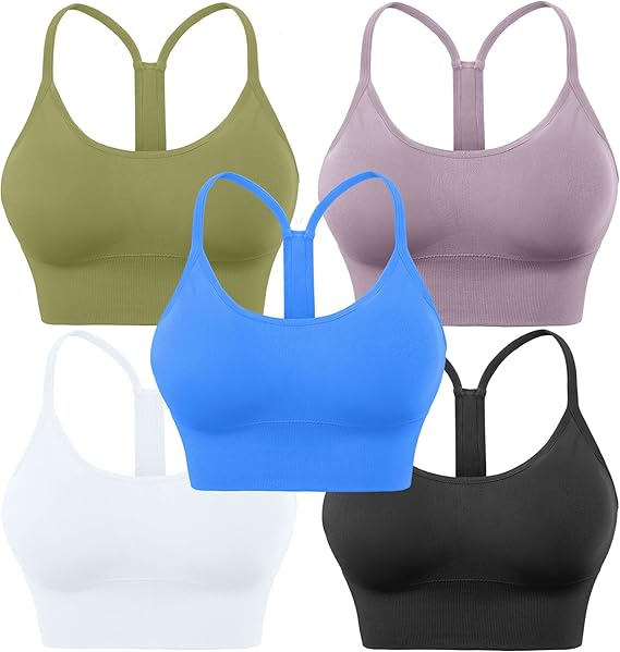 Evcute Racerback Sports Bras for Yoga and Fitness Workouts