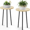 Plant Stand Indoor 2 Pack - Mid Century Corner Wood 20 in