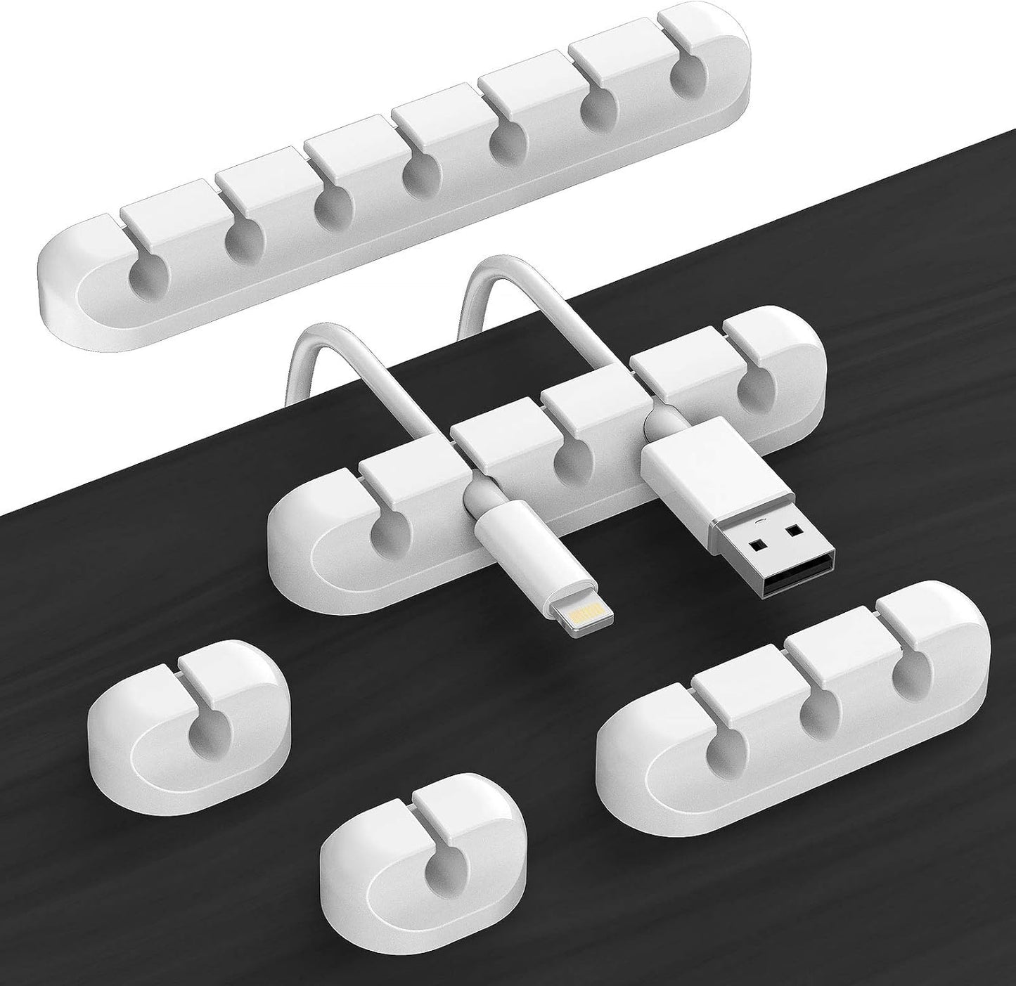 Clean Desk Alert! TviewSmart Cord Organizer Clips - 5 Pack