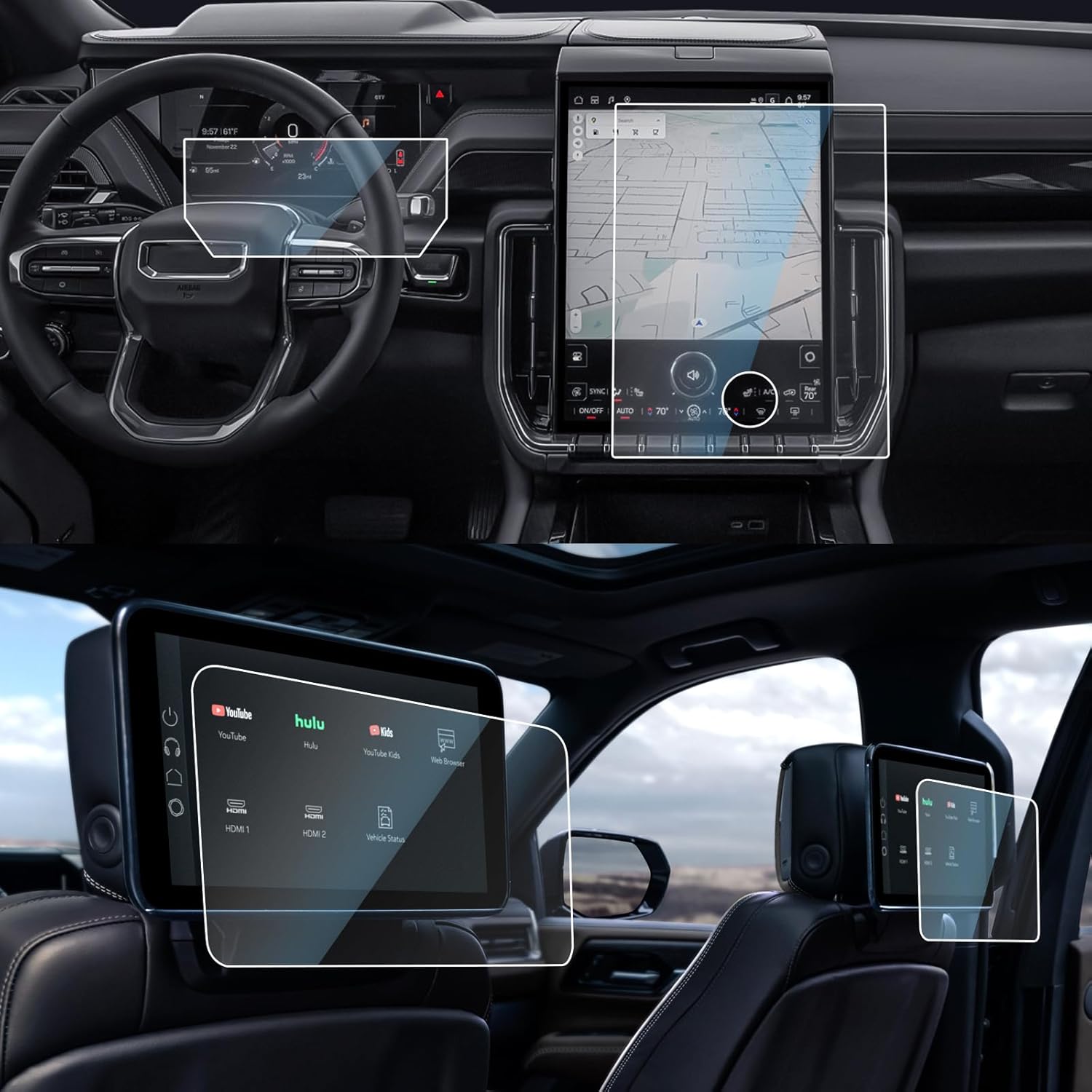 2025 GMC Yukon Screen Protector Set - Ultimate Protection & Clarity