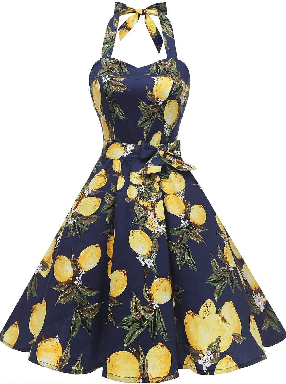 Topdress Vintage Polka Audrey Dress 1950s Halter Retro Style