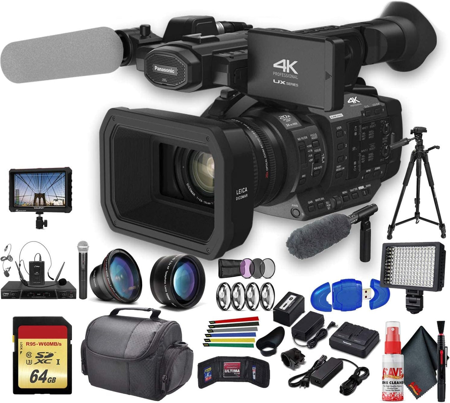 Panasonic AG-UX180 4K Camcorder Bundle