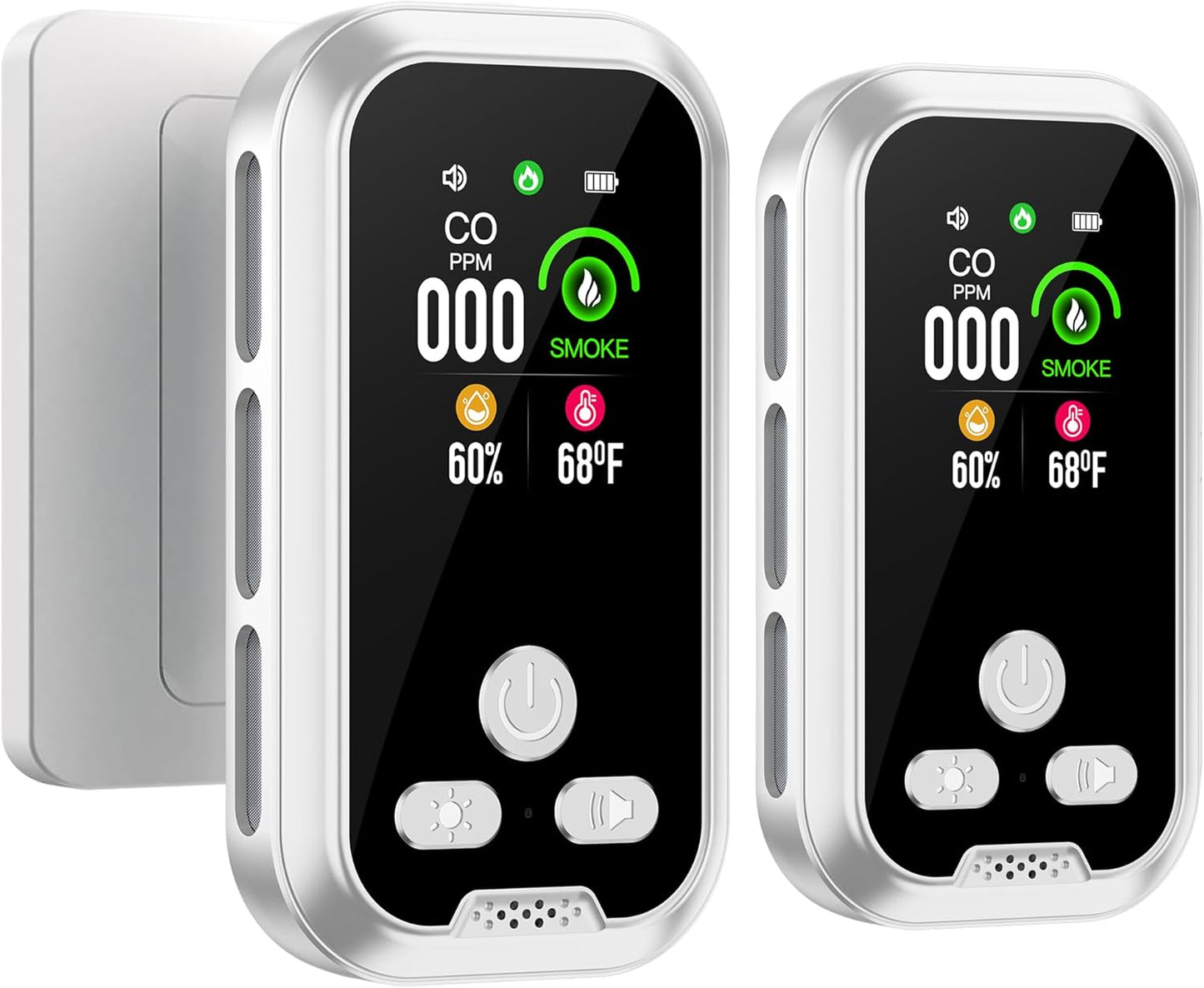 4in1 Smoke and Carbon Monoxide Detector with Backup Battery