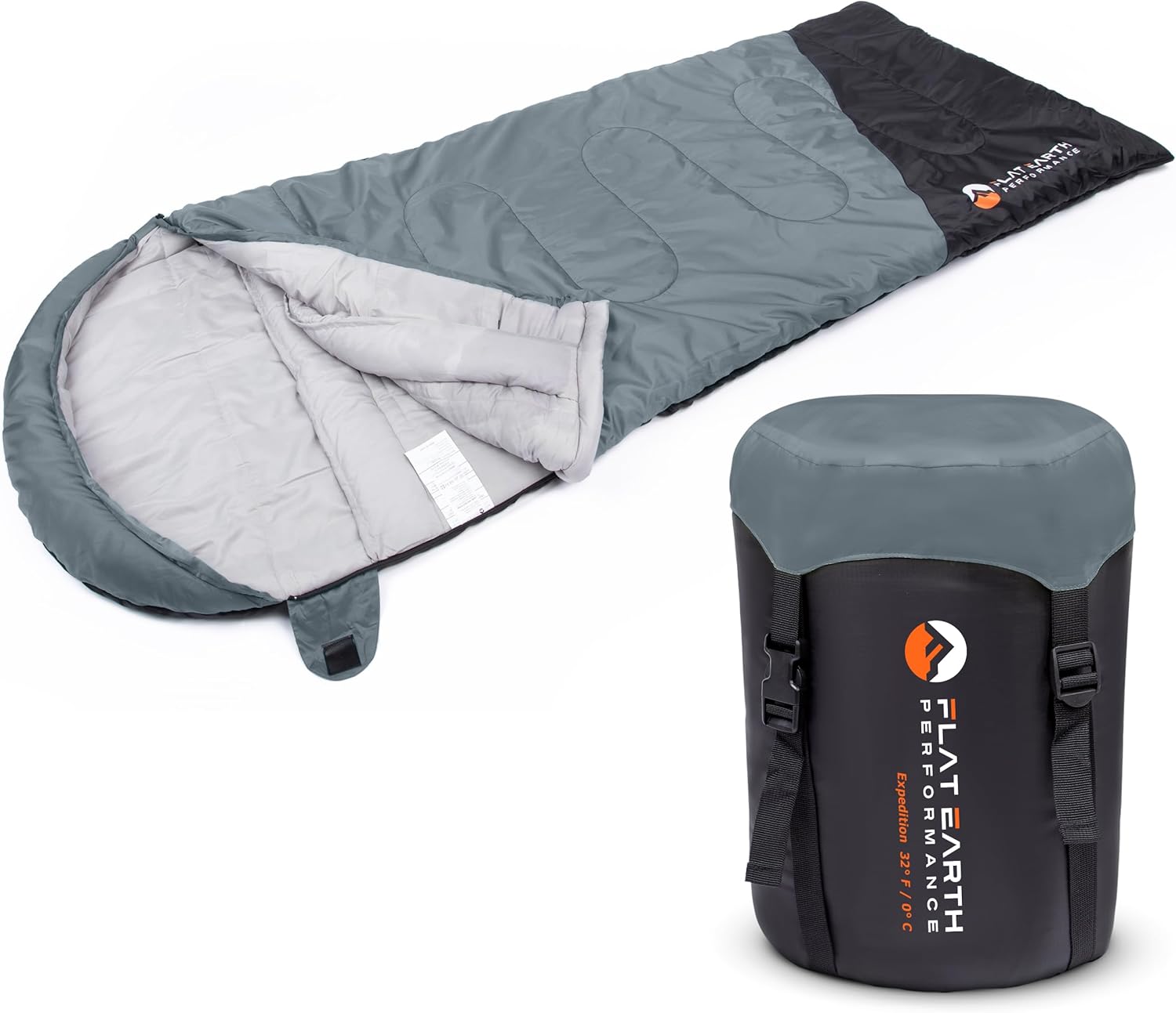 Expedition Sleeping Bag for Camping and Hiking, 32F/0C Rated