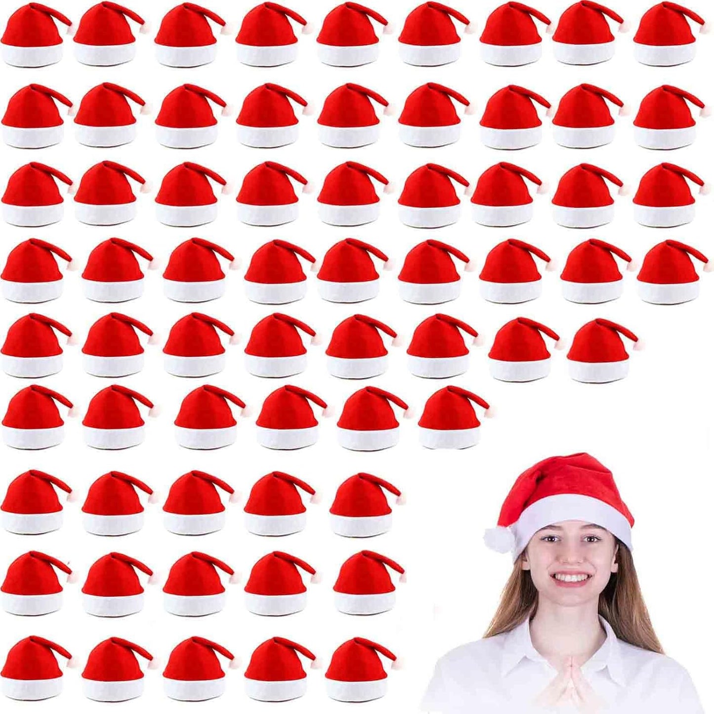 Bulk Santa Hats for Adults - Perfect for Christmas Parties