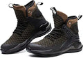 SYLPHID Steel Toe Boots for Men and Women - Slip Resistant Work Shoes