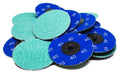 3 in Sanding Discs Quick Change Green Zirconia - Aggressive Cut