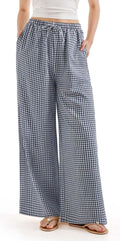 Women Wide Leg Linen Pants High Waisted Palazzo - Casual Comfort