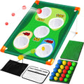 Golf Cornhole Game Set - Portable Chipping Corn Hole Game for Backyard