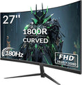 ZZA 27 Inch Curved Gaming Monitor with 180Hz Refresh Rate