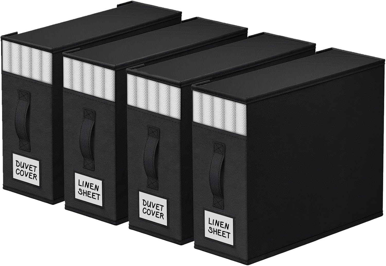 4 Pack Bed Sheet Organizers for Easy Storage and Organization