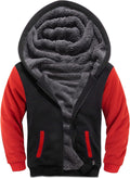 Boys Sherpa Lined Hoodie Kids Fleece Sweatshirt - Warm, Soft Zip