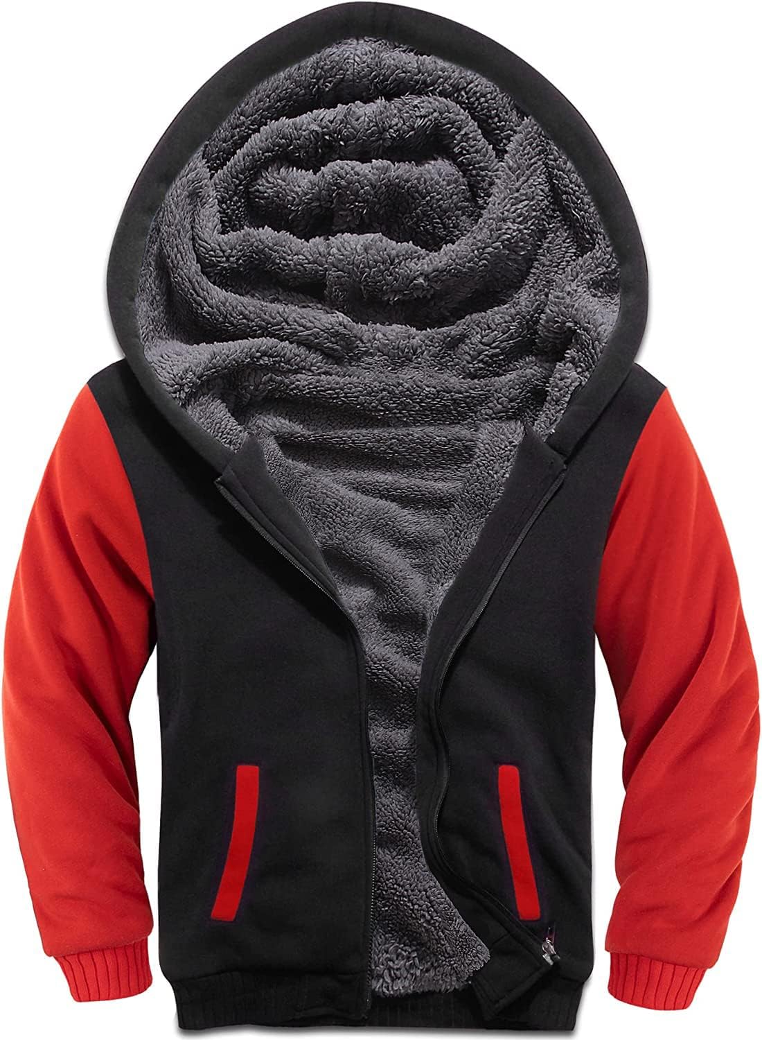 GEEK LIGHTING Boys Sherpa Lined Hoodie for Cozy Winter Wear