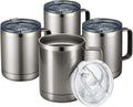 12oz Insulated Coffee Mug Set of 4 - Cold Grey Vacuum Tumblers