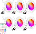 Recessed Lighting 5/6 Inch 6Pack Color Changing LED Can Lights