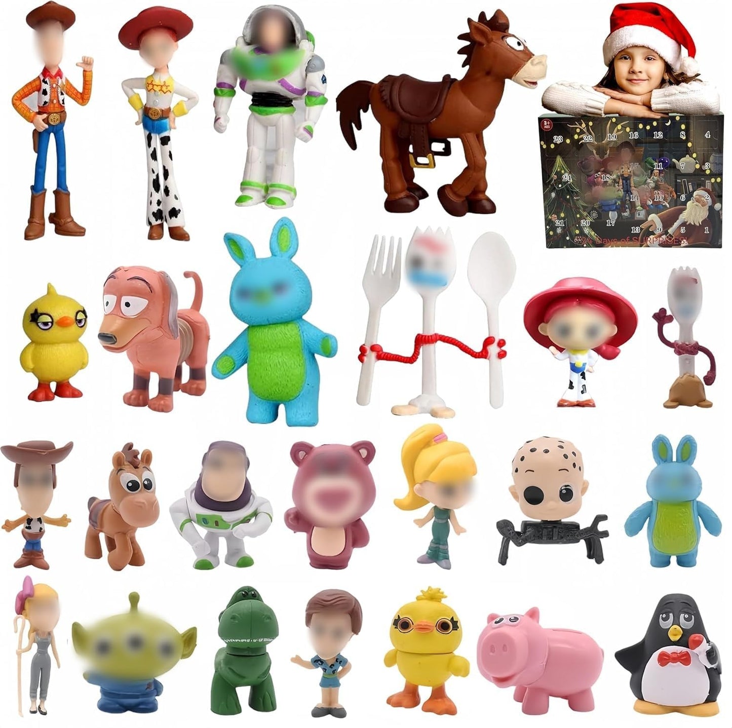 Christmas Advent Calendar 2025 with 24 Anime Characters for Kids