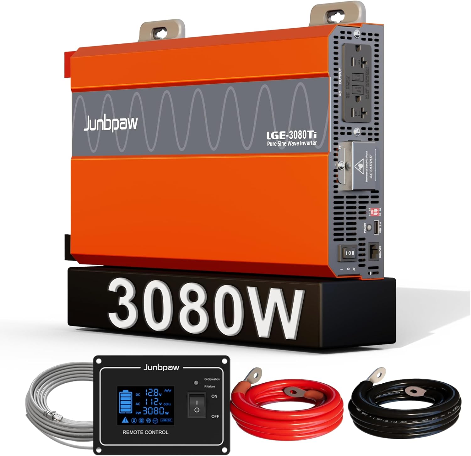 Pure Sine Wave Inverter 12V to 110V for Home and Outdoor Use