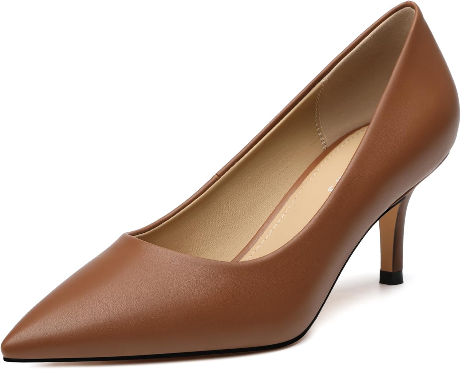 MOVINSTEPS Closed Pointed Toe Low Heels for Women Comfort
