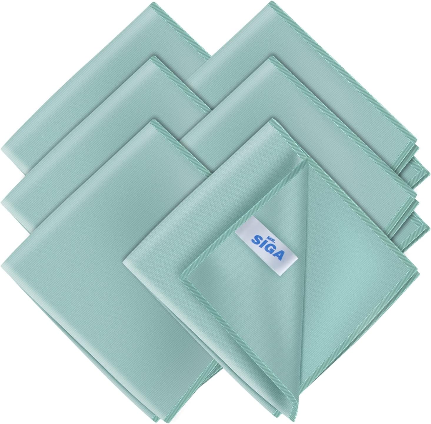 MR.SIGA Ultra Fine Glass Microfiber Cloths 6-Pack, 35x40 cm