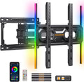 Perlegear Pre-Assembled TV Wall Mount with LED Lights - Full Motion