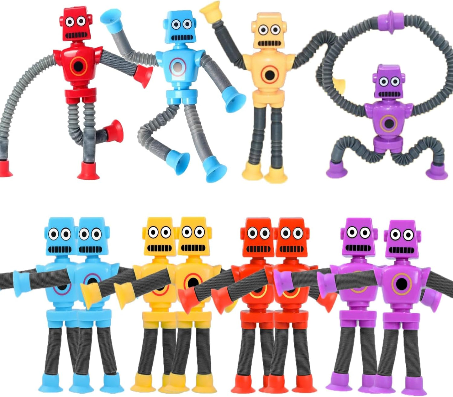 Telescopic Suction Cup Robot Toy: Fidget Fun On The Go!