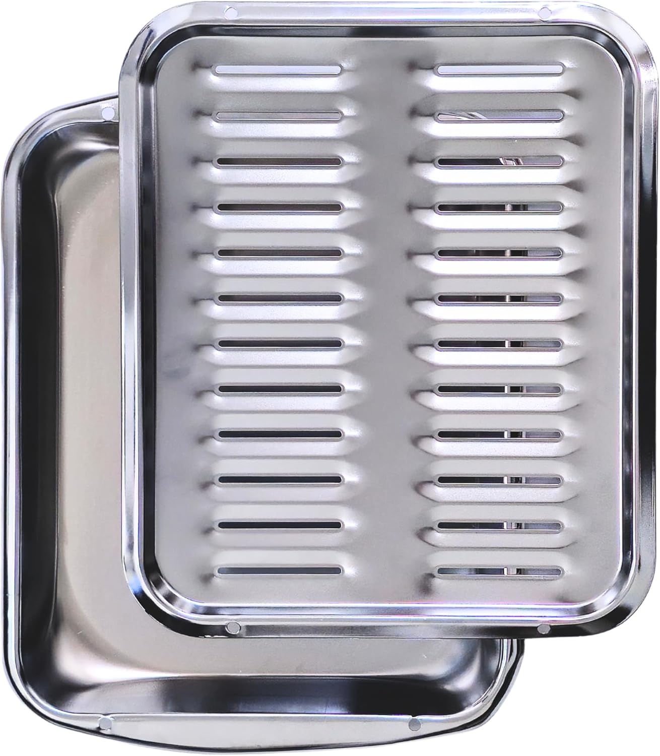 Broiler Pan for Oven with Rack - Heavy Duty 16.75 x 13 in
