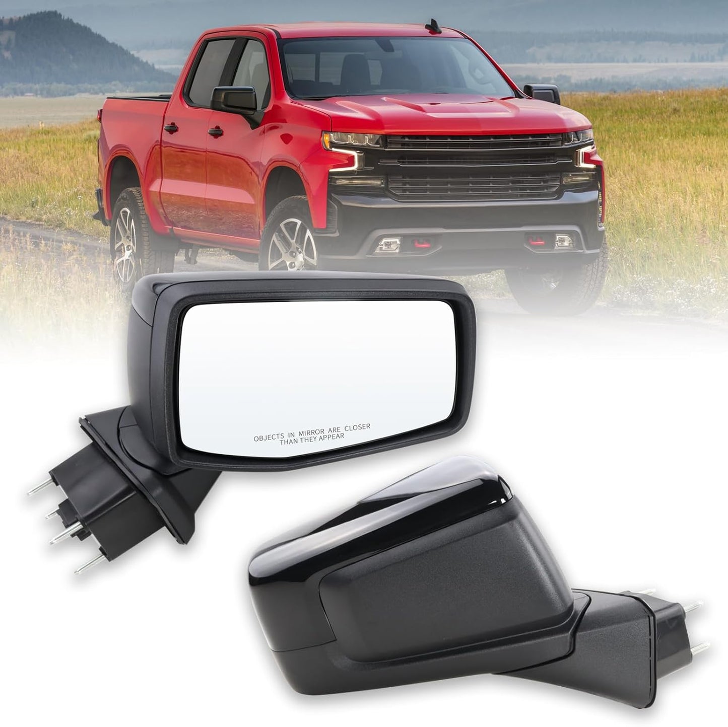 Right Passenger Side Mirror for 2019-2025 Chevy Silverado 1500