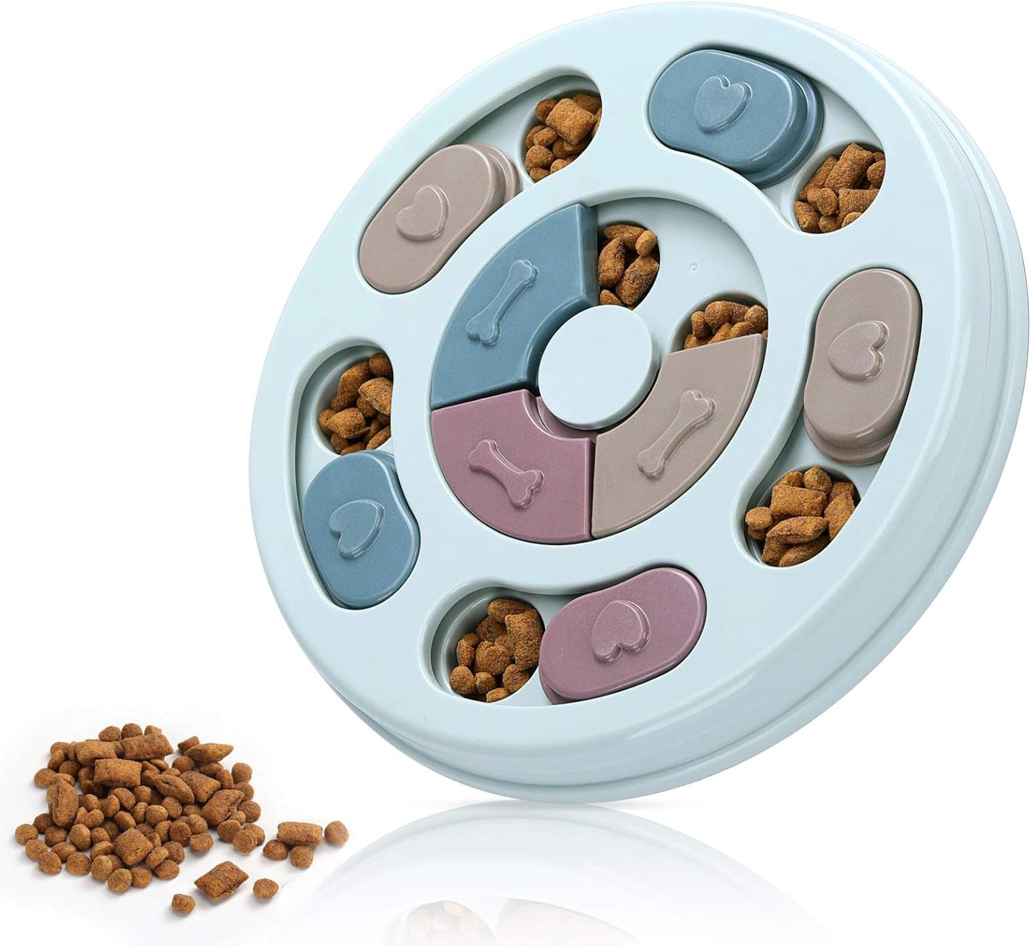Blue Dog Puzzle Feeder for IQ Training
