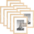 Upsimples 8x10 Picture Frame Set of 10 for Wall or Tabletop