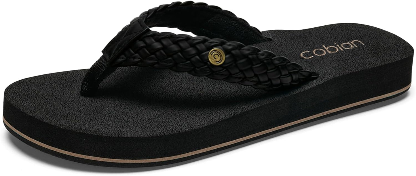 Cobian Women's Sandal Braided Bounce Flip Flop for Comfort