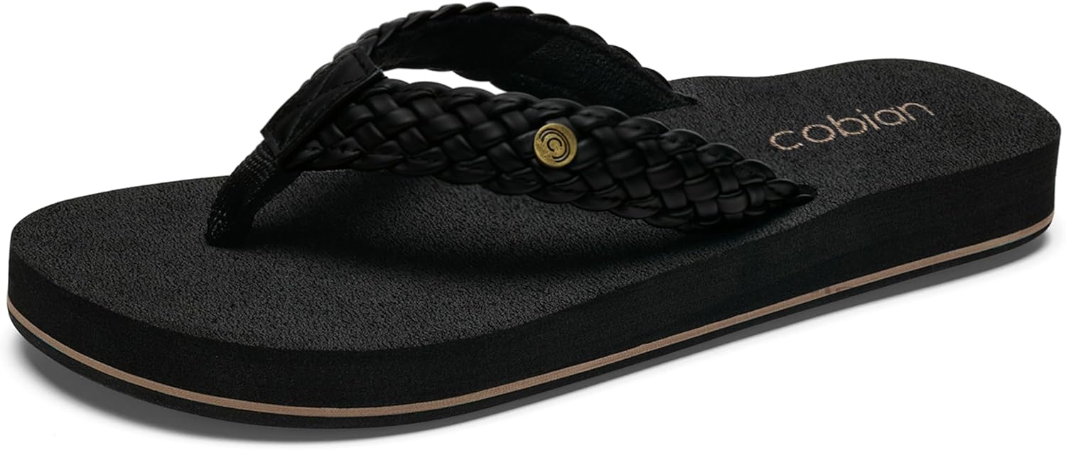 Cobian Women's Sandal Braided Bounce Flip Flop for Comfort