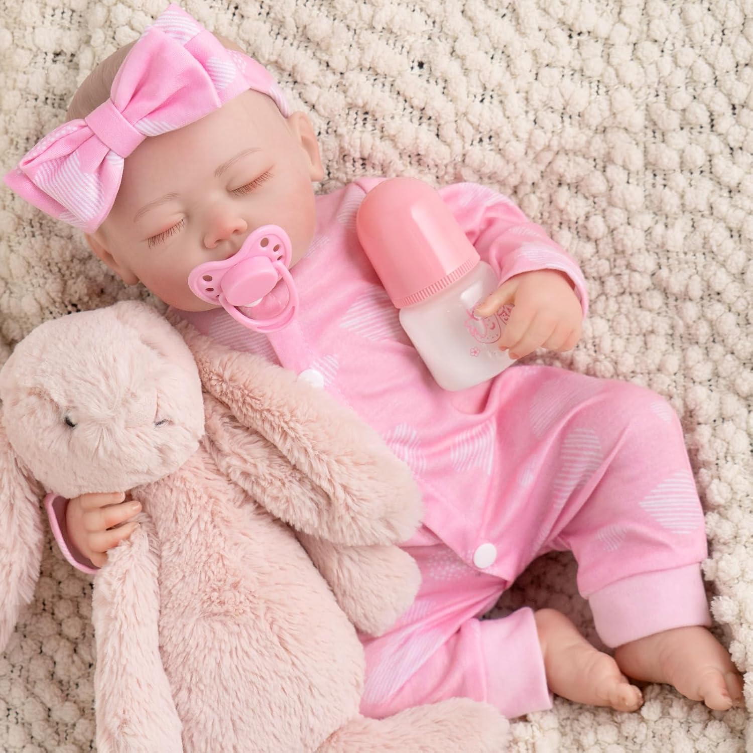 Lifelike Reborn Baby Doll for Kids - Soft Cloth Body 18 in