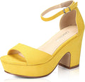 Platform Wedges Sandals Suede Open Toe Ankle Strap - Comfortable Lift