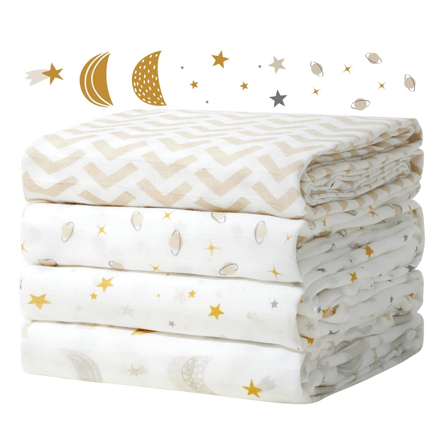 Momcozy Muslin Swaddle Blankets for Newborns - Soft & Breathable